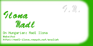 ilona madl business card